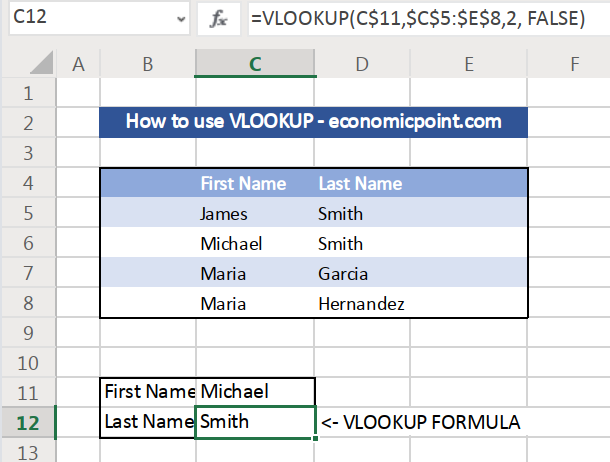 VLOOKUP using string